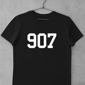 Alaska Area Code Shirt, AK, Sports, Baseball, Basketball, Football